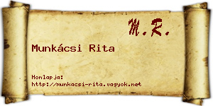 Munkácsi Rita névjegykártya