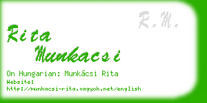 rita munkacsi business card
