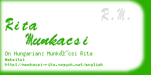 rita munkacsi business card